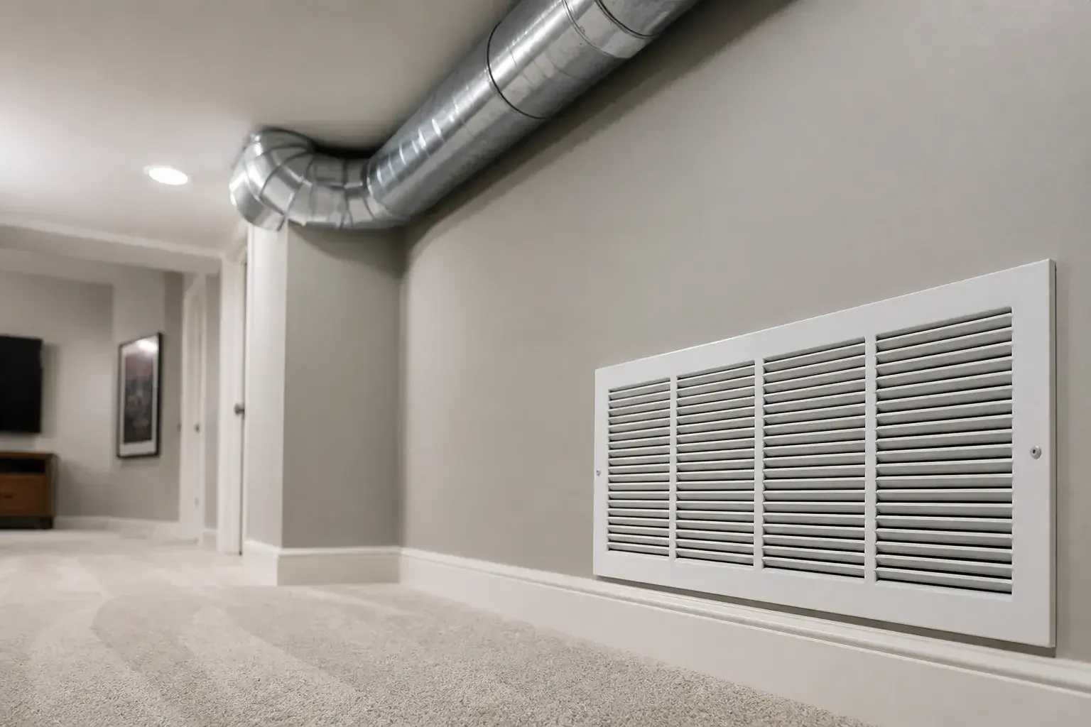 Clean ductwork and freshly serviced vents